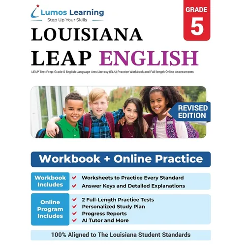 LEAP Test Prep: Grade 5 English Language Arts Literacy (ELA) Practice Workbook and Full-length Online Assessments: LEAP Study Guide
