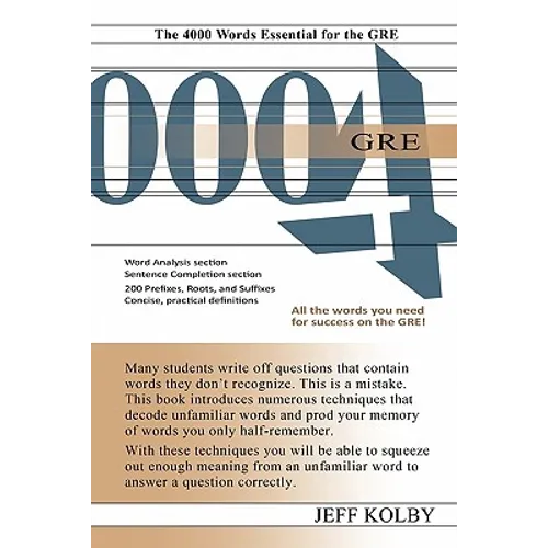GRE 4000: The 4000 Words Essential for the GRE