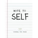 Note to Self- Journal for Teens