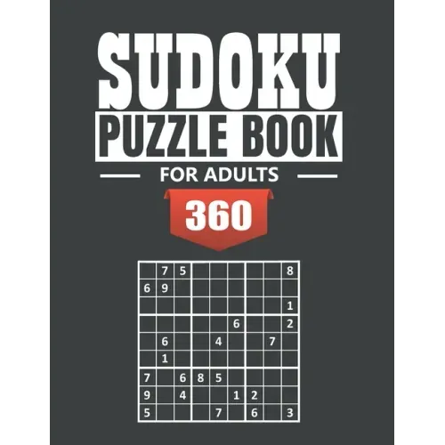 Sudoku Puzzle Book for Adultes: 360 Medium to Hard Sudoku Puzzles with Solutions paperback game suduko puzzle books for adults large print sudoko puzz