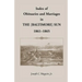 Index of Obituaries and Marriages of The (Baltimore) Sun, 1861-1865