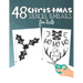 48 Christmas Stencils Templates For Kids: Stencil Book For Kids With 48 Cute Christmas Holiday Clip Arts Templates For Christmas Cutouts Handmade Deco