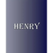 Henry: 100 Pages 8.5" X 11" Personalized Name on Notebook College Ruled Line Paper