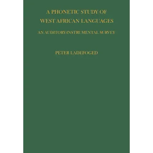 Phonetic Study of West African Languages