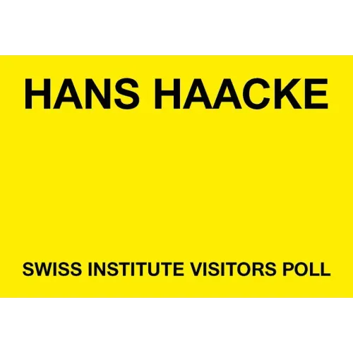 Hans Haacke: Swiss Institute Visitors Poll