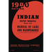 Indian Military Motorcycle Model 340 Manual of Care and Maintenance