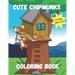 Cute Chipmunks Coloring Book for Kids Ages 6 - 10: Animal coloring book for kids