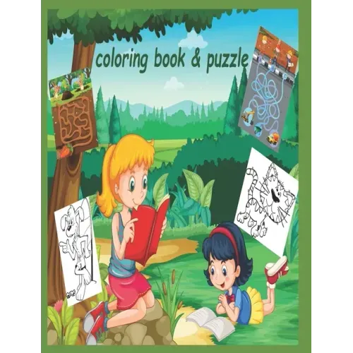 Coloring Book & puzzle: coloring book & puzzle