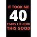 It Took Me 40 Years To Look This Good: 40 year old gifts for men, women: Funny 40 year Birthday gift
