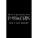 Which Of My Twenty-Three Passwords Did I Use Again?: Password Keeper - Black