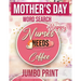 Mother's Day Word Search: Nurse Needs A Coffee Jumbo Print (Large Print Word Search Books for Adults) Gift Idea with pink Cover