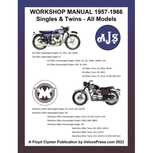 Ajs & Matchless 1957-1966 Workshop Manual All Models - Singles & Twins
