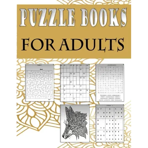 Puzzle books for adults: Fun and relaxing Activity Puzzle Book for Adults, Word search, Sudoku, mandala, Killer Sudoku and mazes 8,5"x11"