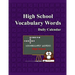 Whimsy Word Search, High School Vocabulary Words - Daily Calendar