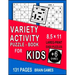 Variety Activity Puzzle Book for kids: Mazes, Word Games, Sudoku, Puzzles & More! Hours of Fun! Large Print 8.5 × 11
