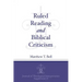 Ruled Reading and Biblical Criticism