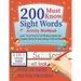200 Must Know Sight Words Activity Workbook Learn, Trace & Practice The 200 Most Common High Frequency Words For Kids Learning To Write & Read,3-in-1