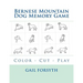 Bernese Mountain Dog Memory Game: Color - Cut - Play