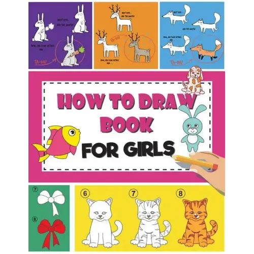 How to Draw Book For Girls: How To Draw Books For Kids Easy Step By Step Drawing Book for Fun and Easy Activity Book
