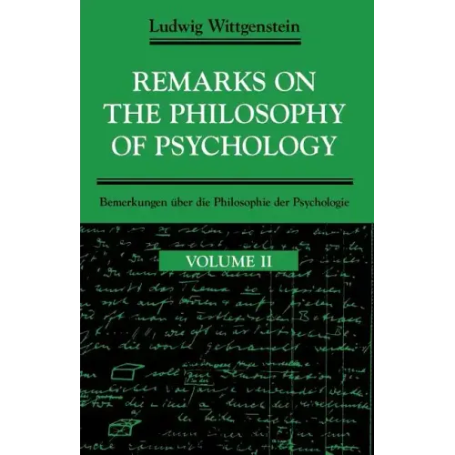 Remarks on the Philosophy of Psychology, Volume 2
