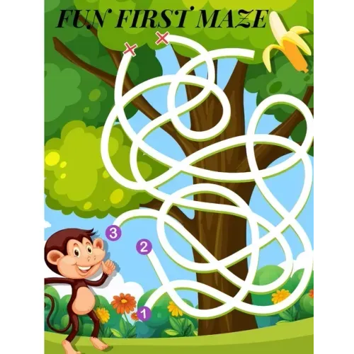 Fun First Maze: Mazes Book For Kids 4-8 year, Facts And Information