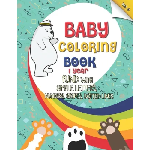 baby coloring book 1 year: No mess coloring book for kids ages 1-3 (US Edition)
