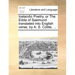 Icelandic Poetry, or the Edda of Saemund Translated Into English Verse, by A. S. Cottle, ...