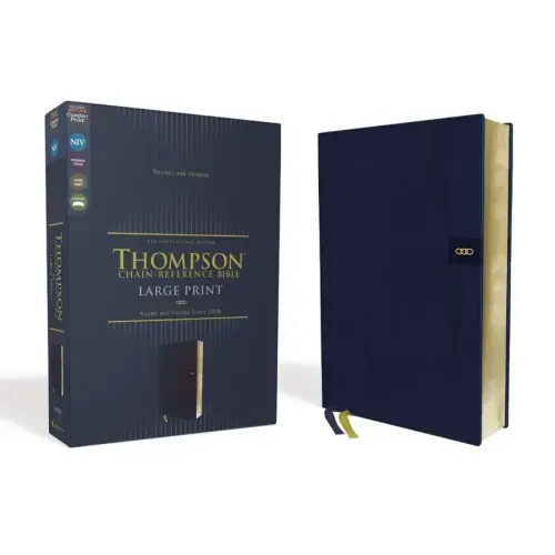 Niv, Thompson Chain-Reference Bible, Large Print, Leathersoft, Navy, Red Letter, Comfort Print