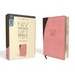 Niv, Premium Gift Bible, Leathersoft, Pink/Brown, Red Letter Edition, Comfort Print