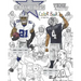 Ezekiel Elliott and the Dallas Cowboys: Then and Now: The Ultimate Football Coloring, Activity and Stats Book for Adults and Kids