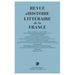 Revue d'Histoire Litteraire de la France