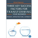 Three Key Success Factors for Transforming Your Business: Mindset, Infrastructure, Capability