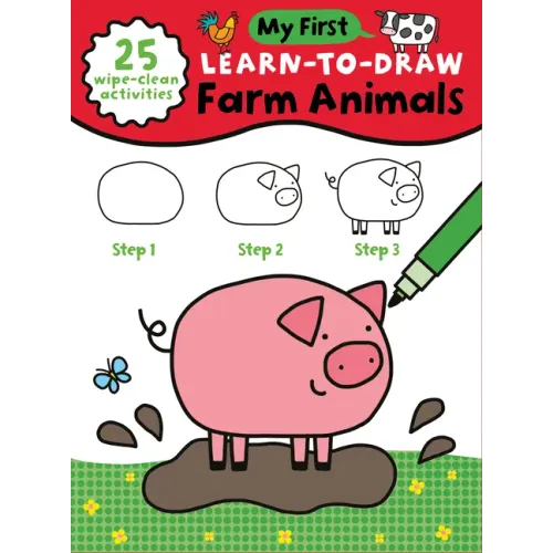 My First Learn-To-Draw: Farm Animals: (25 Wipe Clean Activities + Dry Erase Marker)