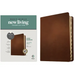 NLT Wide Margin Bible, Filament Enabled (Genuine Leather, Brown, Indexed, Red Letter)