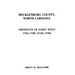 Mecklenburg County, North Carolina. Abstracts of Early Wills, 1763-1790 (1749-1790)
