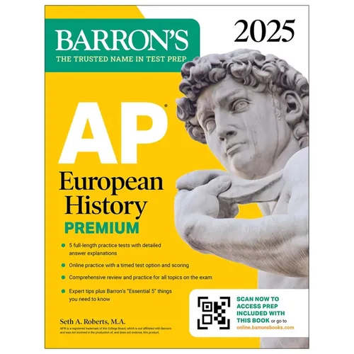 AP European History Premium, 2025: Prep Book with 5 Practice Tests + Comprehensive Review + Online Practice