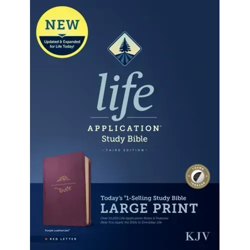 KJV Life Application Study Bible, Third Edition, Large Print (Leatherlike, Purple, Indexed, Red Letter)
