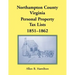 Northampton County, Virginia Personal Property Tax Lists, 1851-1862