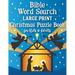 Bible Word Search Large Print Christmas Puzzle Book for Kids and Adults