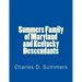 Summers Family of Maryland and Kentucky Descendants