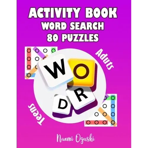 Activity Book Word Search 80 Puzzles Teens and Adults: LARGE PRINT cars and food
