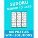 Sudoku Medium to Hard: 100 Puzzles With Solutions Large Print Puzzles Book For Adults And Kids With Answers