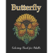 Butterfly Coloring Book for Adults: Hand drawn easy designs and large pictures of butterflies and flowers coloring book