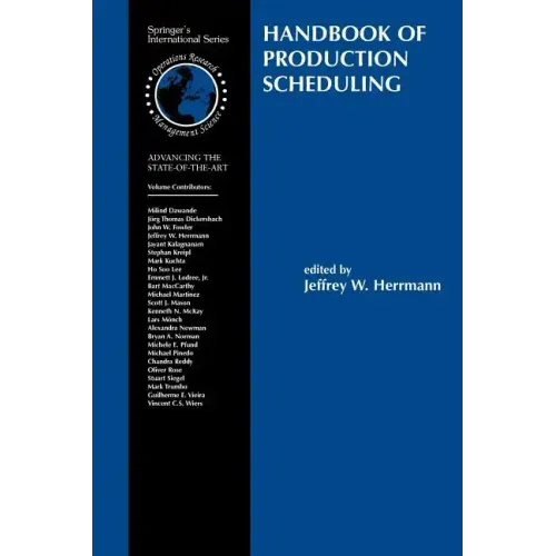 Handbook of Production Scheduling
