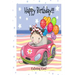 HAPPY BIRTHDAY! (Coloring Card): Birthday Cards for Girls: Inspirational Birthday Messages!