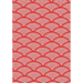 Japanese Kanji Practice Paper Notebook: 130 sheets, Asian Calligraphy, Red Geometric Artwork