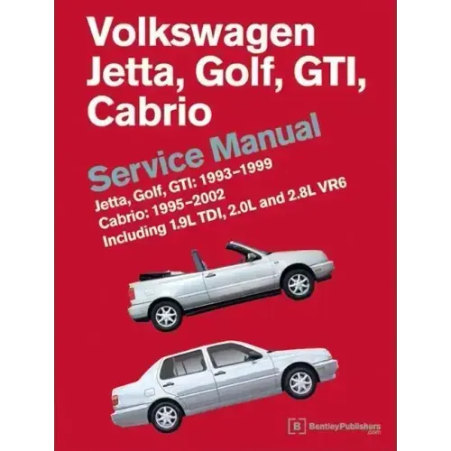 Volkswagen Jetta, Golf, GTI: 1993, 1994, 1995, 1996, 1997, 1998, 1999 Cabrio: 1995, 1996, 1997, 1998, 1999, 2000, 2001, 2002 (A3 Platform) Service Man