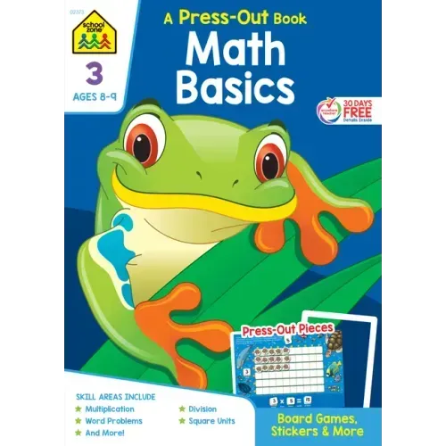 School Zone Math Basics Grade 3 Press-Out Workbook