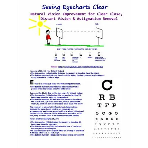 Seeing Eyecharts Clear-Natural Vision Improvement for Clear Close, Distant Vision: & Astigmatism Removal (Black & White Edition)