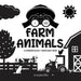 I See Farm Animals: A Newborn Black & White Baby Book (High-Contrast Design & Patterns) (Cow, Horse, Pig, Chicken, Donkey, Duck, Goose, Dog, Cat, and